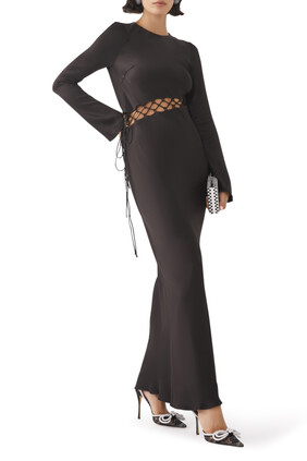 فستان أرينزو طويل بتصميم غير متماثل